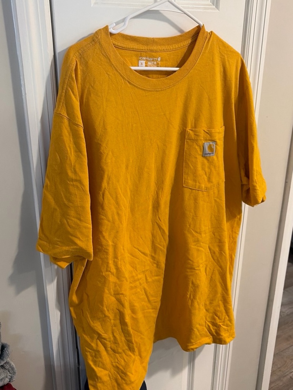 Carhartt Men's Short-Sleeve Pocket Tee in Mustard